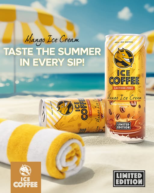 Bold coffee meets creamy mango-vanilla ice cream flavour in a vacation in every sip. 🥭✨ Ready to taste the HELL Ice Coffee Mango Ice Cream?…
