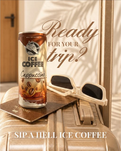 Fuel your adventure with a creamy, ice-cold HELL Ice Coffee 🧳